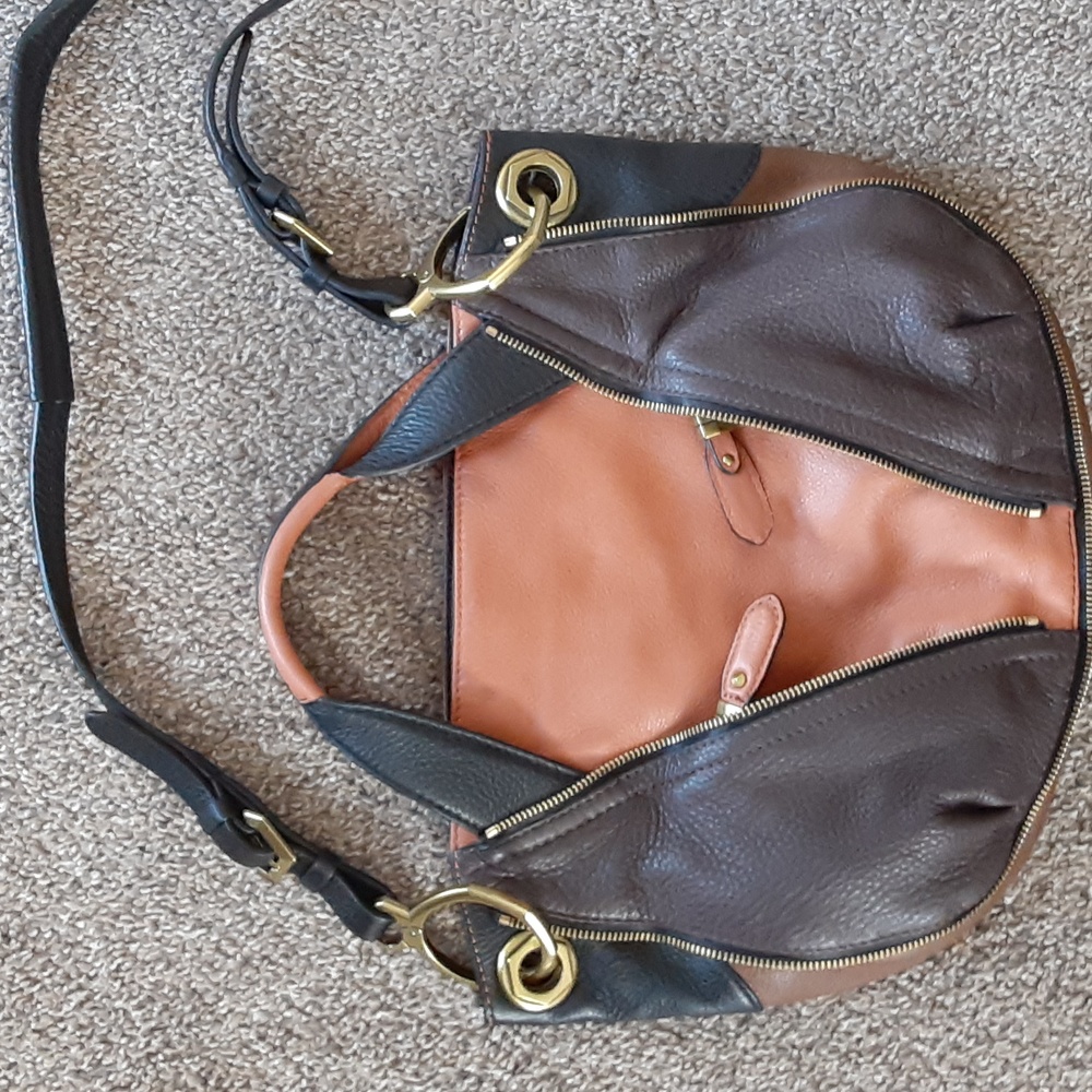 OrYanny Lian Brown Pebbled Leather Bag